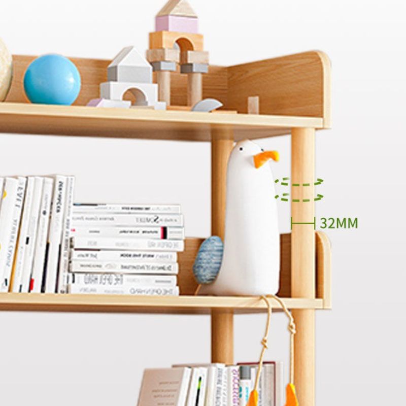 Contemporary Engineered Wood Bookcase Standard Open Back Bookshelf with Shelves