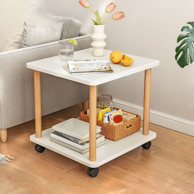 Modernistic Geometric End Slide Table 18.5" Tall Side End Table
