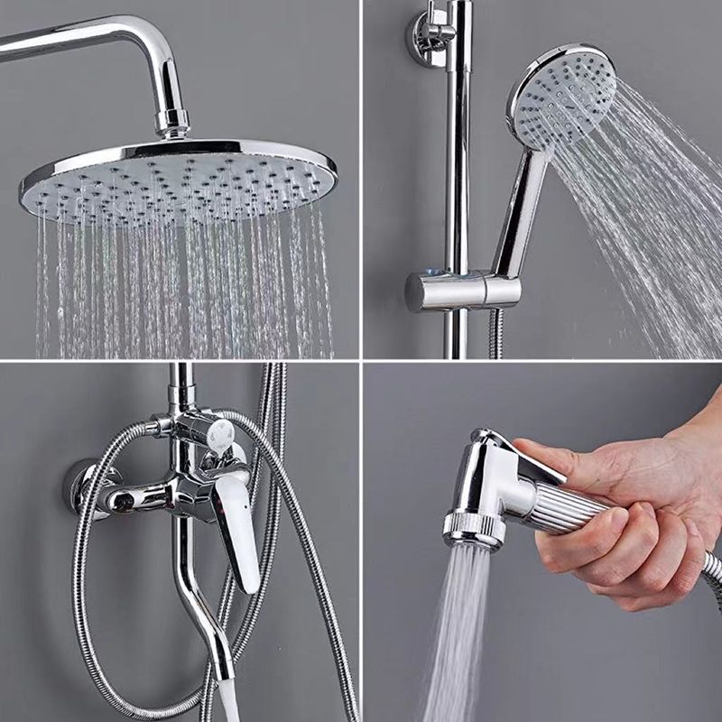 Modern Arm Swivel Shower Metal Shower Head Shower Faucet On Wall