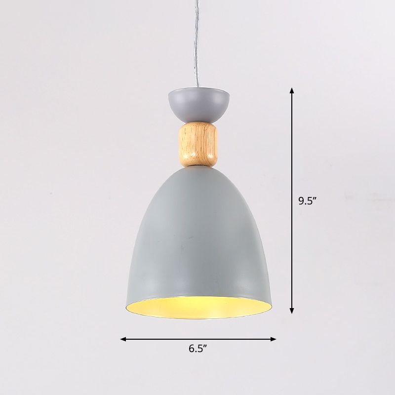 Bell Esszimmer Down Lighting Anhänger Metall Single-Bulb Nordic Style Hanging Light