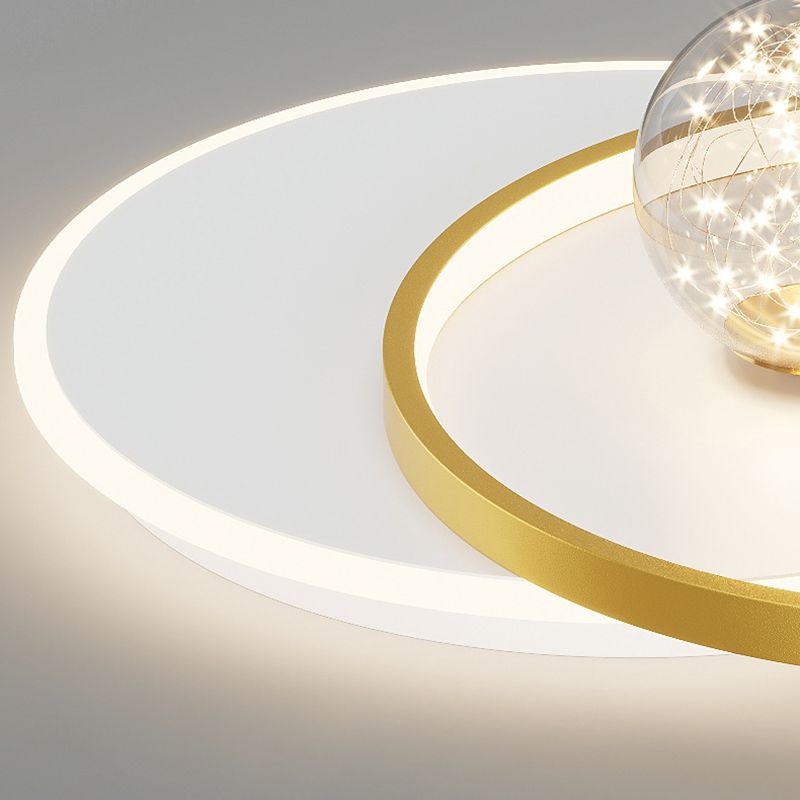 Modern Geometric Ceiling Lighting Metal LED Bedroom Ceiling Flush Mount