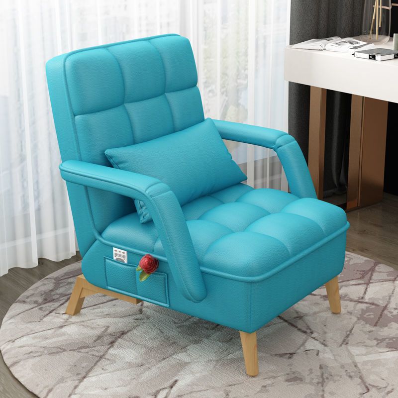 Contemporary Foldable Sofa Chai Living Room Fabric Accent Chair with Cushion