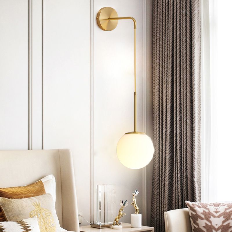 Moderne Stil Kugel Wandlampe Lichtglas 1 leichte Wand montierte Beleuchtung