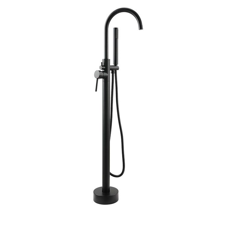 Modern Style Freestanding Tub Filler Copper Floor Mount Freestanding Tub Filler