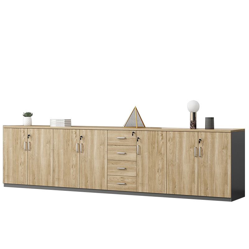 Contemporary Lateral Filing Cabinet Engineered Wood File Cabinet with Storage