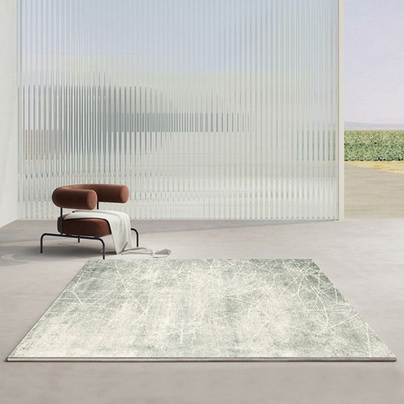 Light Green Check Pattern Rug Modern Polyester Rug Washable Rug for Drawing Room
