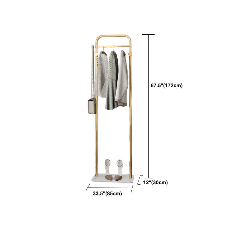 Modern Entry Hall Tree Metal 4 Hooks No Distressed Free Standing Coat Rack