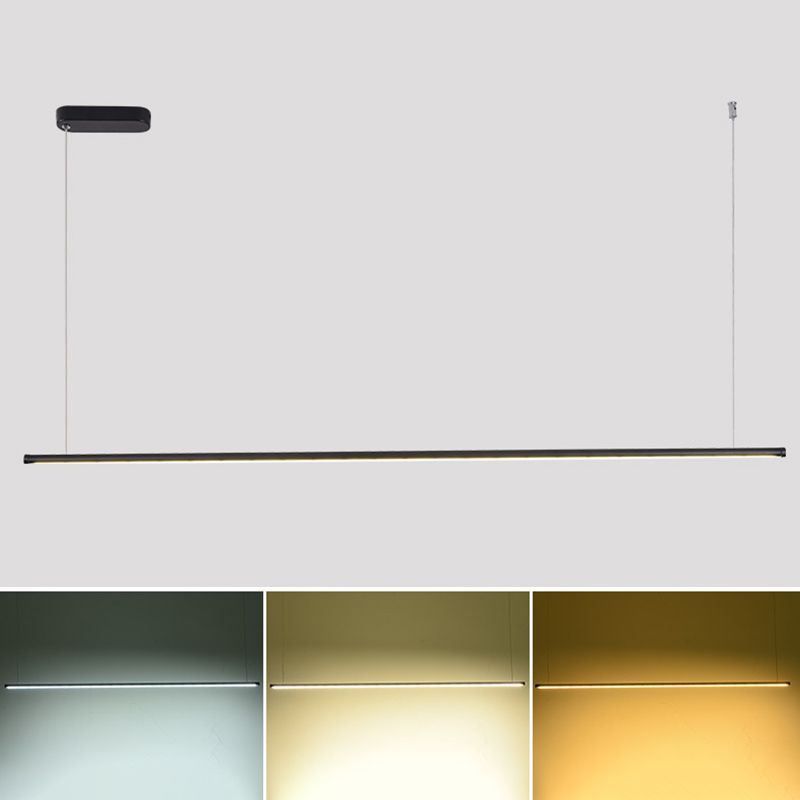 Luci di lampadari dell'isola lineare Simplicità Fissature di illuminazione del lampadario acrilico per tavolo da pranzo