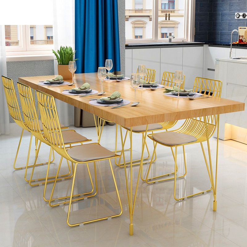 Metal Dining Table Set for Kitchen 1/5/7 Pieces Modern Dinette Set
