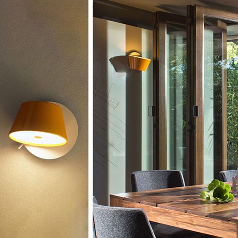 Modern Simple Metal Wall Light Cone Shape Rotatable Wall Lamp for Living Room