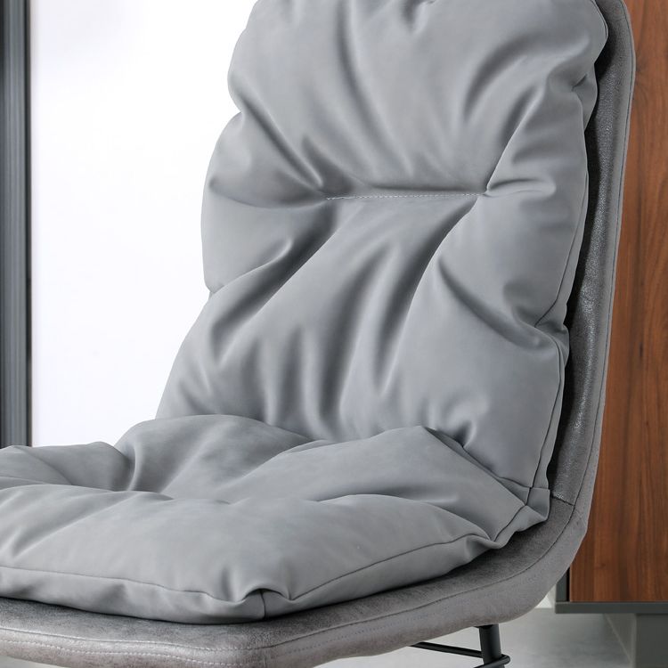 Contemporary Metal Dining Room Chair Armless Upholstered Side Chairs for Home Use