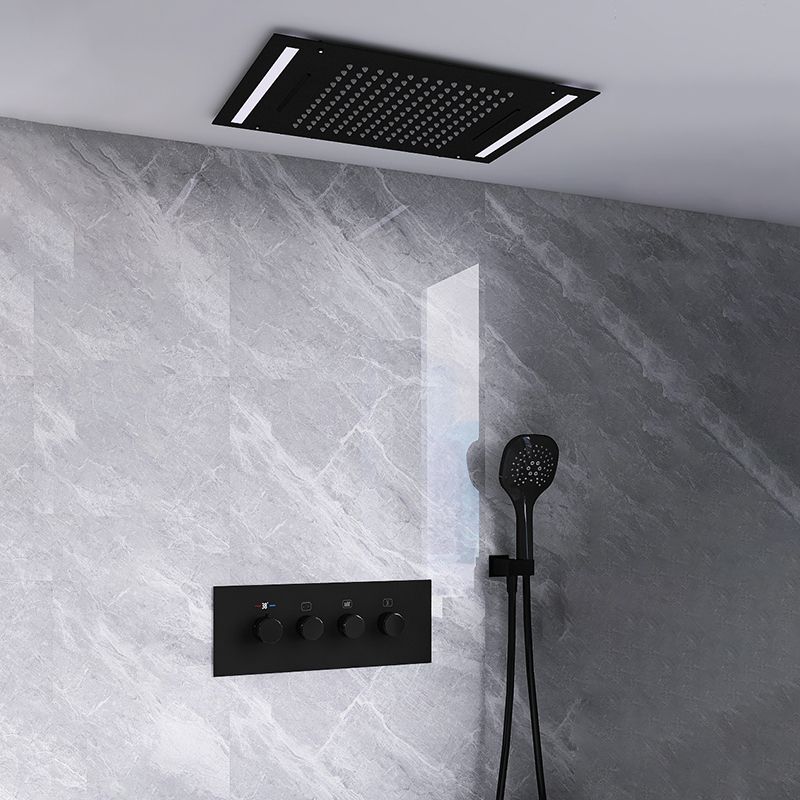 Modern Shower Head Combo Brass Adjustable Water Flow Adjustable Shower Head Shower System