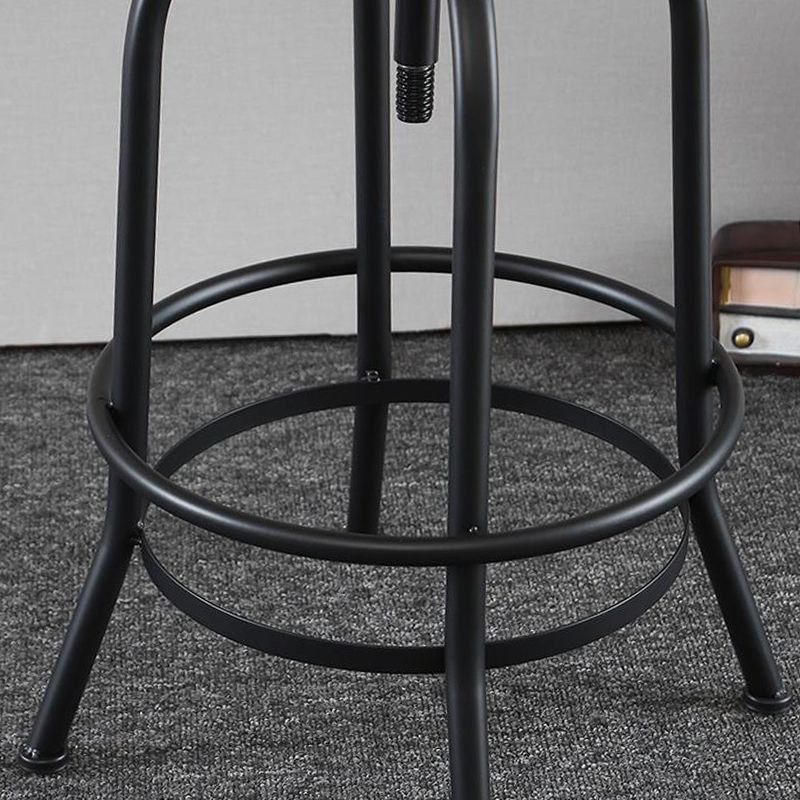 Adjustable Height Bar Stool Contemporary Barstool with Metal Leg