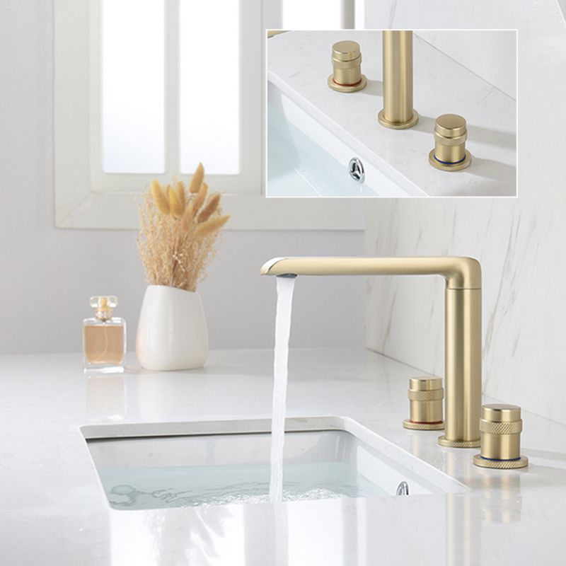 Modern Deck Mounted Copper Roman Tub Faucet Low Arc Roman Tub Faucet Set