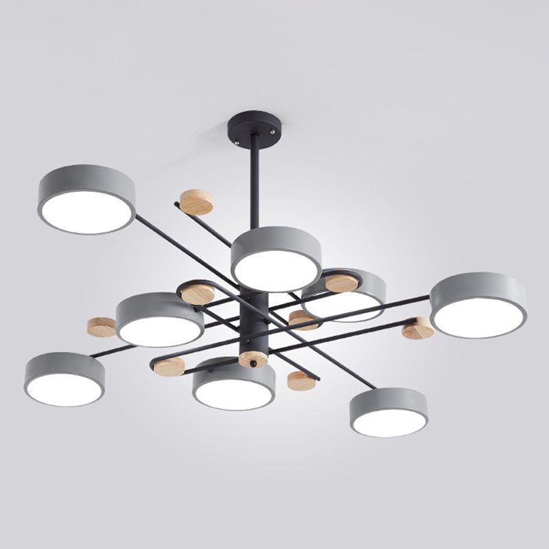 Lámpara de techo de metal de estilo moderno de lámpara colgante de múltiples luces