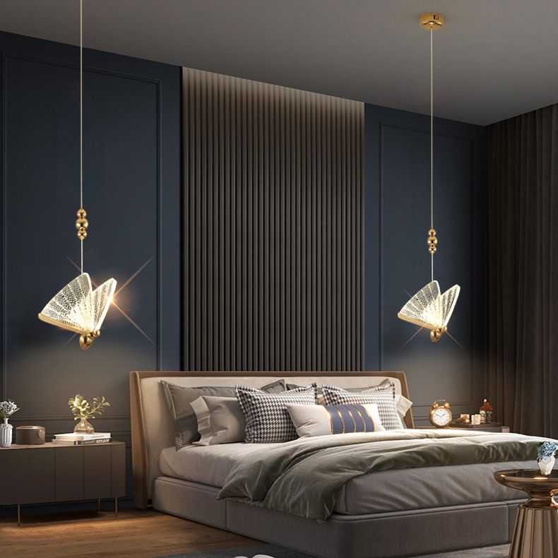 Simplicité moderne Butterfly Plafond Suspension lampe de plafond acrylique Fixage de plafond pour restaurant