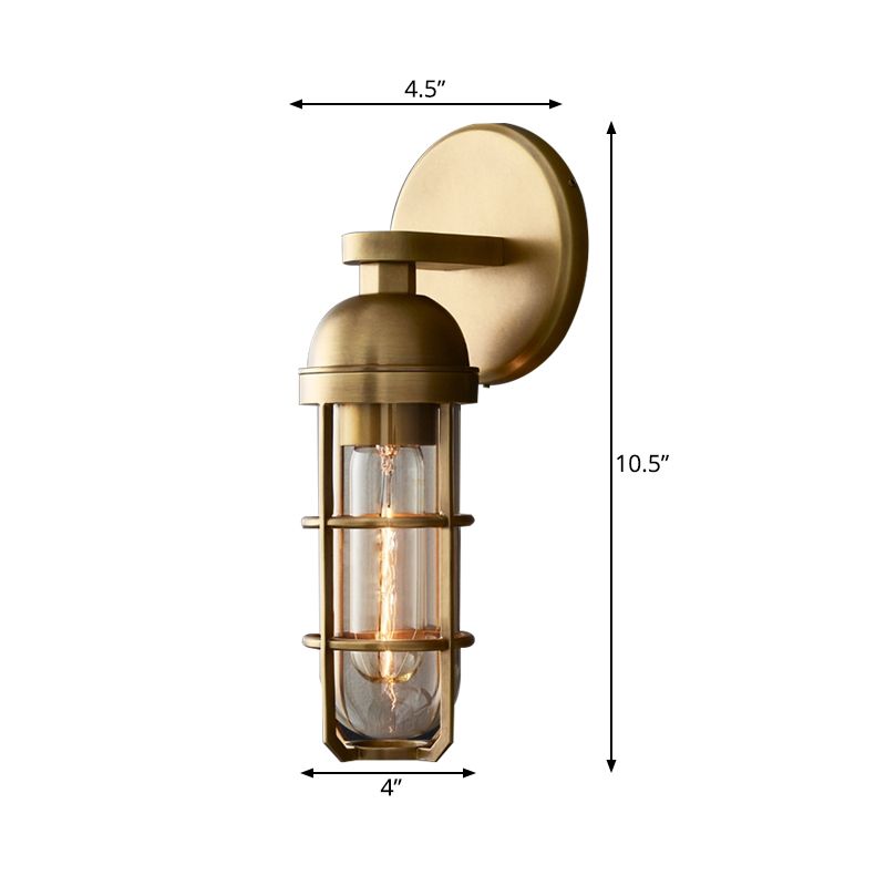 10.5"/17" H Oblong Metal Wall Mounted Lamp Vintage 1 Bulb Gold Finish Wall Mounted Light Fixture