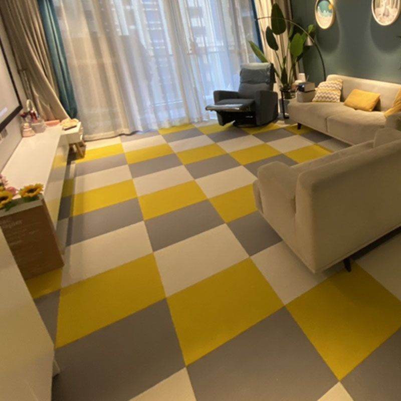 Carpet Tile Fade Resistant Non-Skid Solid Color Loose Lay Carpet Tiles Living Room