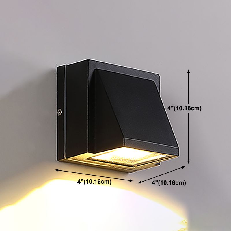 1 Light Geometric Wall Lights Modern Style Metal Wall Mounted Lamps