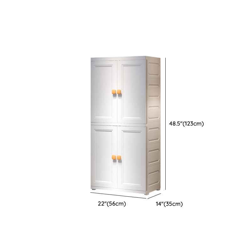 Contemporary Freestanding Wardrobe Plastic Multifunctional Wardrobe