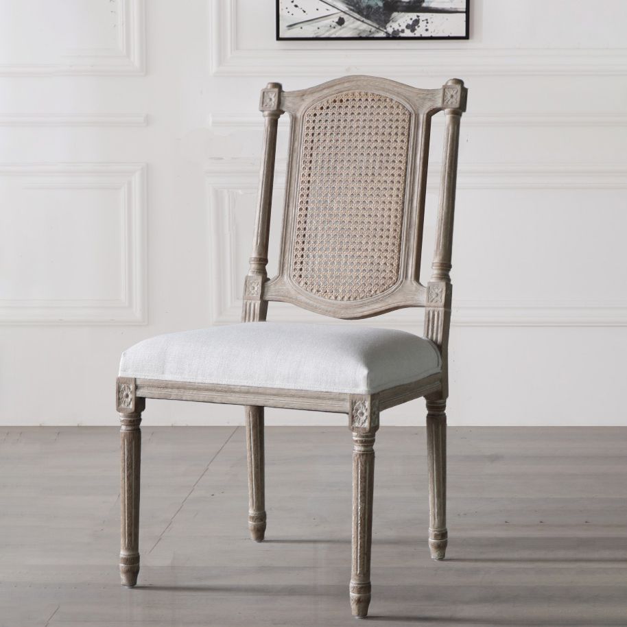 Style campagnard en bois massif dinant des chaises Matte Finish Canne Back dinant des chaises