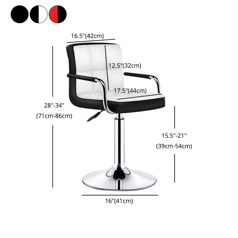 Tabouret de bar de caisse en acier de tabouret de comptoir de dossier d'accoudoir moderne avec le coussin