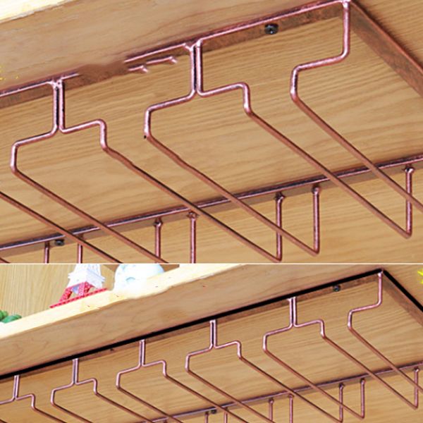 Modern Hanging Wine Glass Rack Metal Glass & Stemware Holder