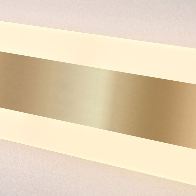 Style moderne simple 1-Light Linear Shade Mur Murce Mirror Murror Murning in Gold