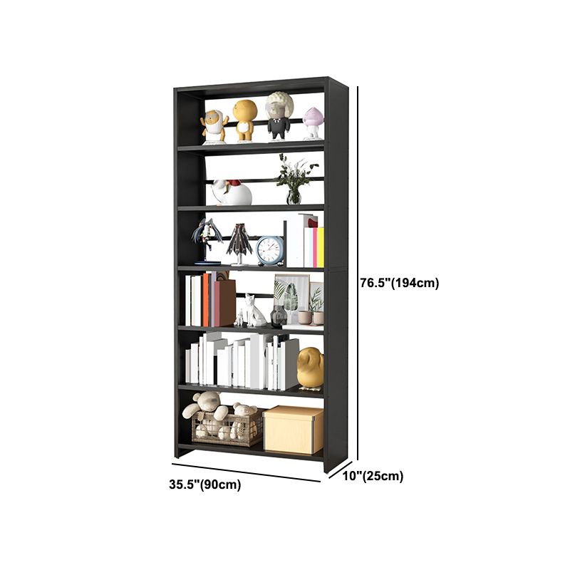 10" Wide Standard Bookcase and Steel Open Book Shelf with Rectangular Shelves