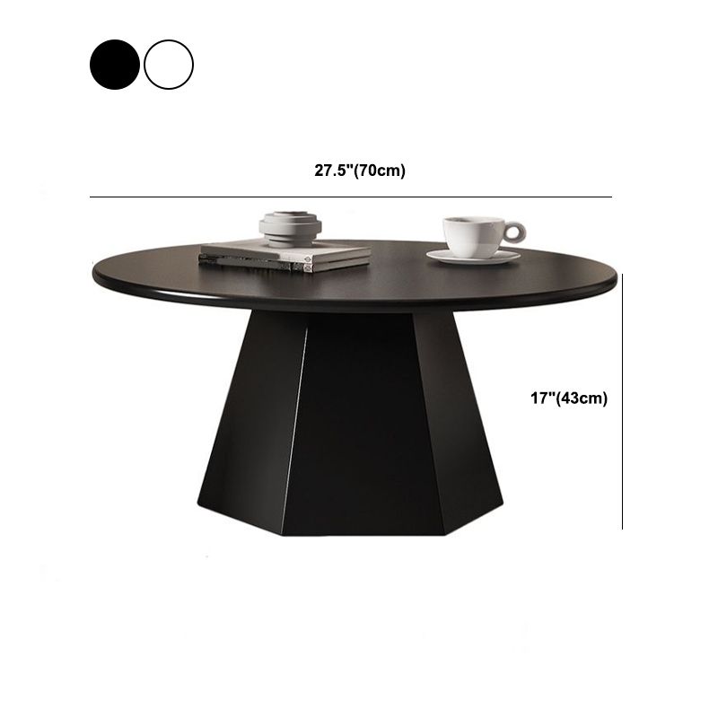Mid-Century Modern Round Metal Coffee Table Set Pedestal Simple Cocktail Table