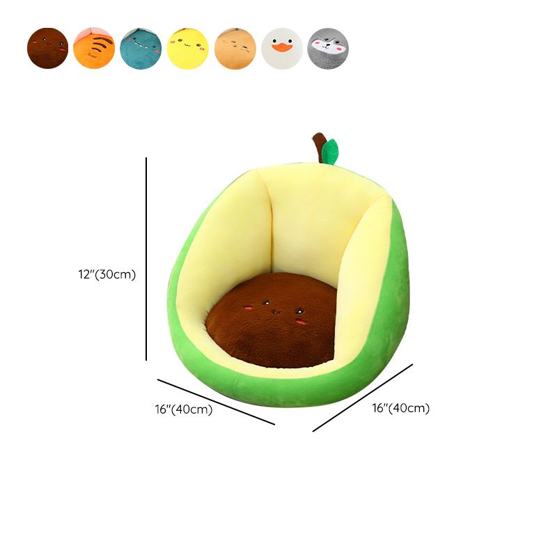 Contemporary Pouf Ottoman Velvet Upholstered Tear Resistant Animal Shape Ottoman