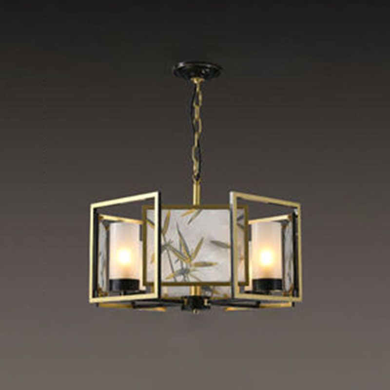 Lustre de cuivre en bronze contemporain
