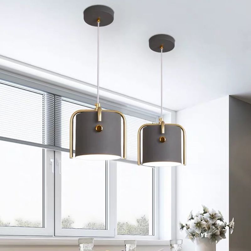 Cylindre Métal Éclairage Down Pendant Simplicité Pendre Éclairage pour restaurant