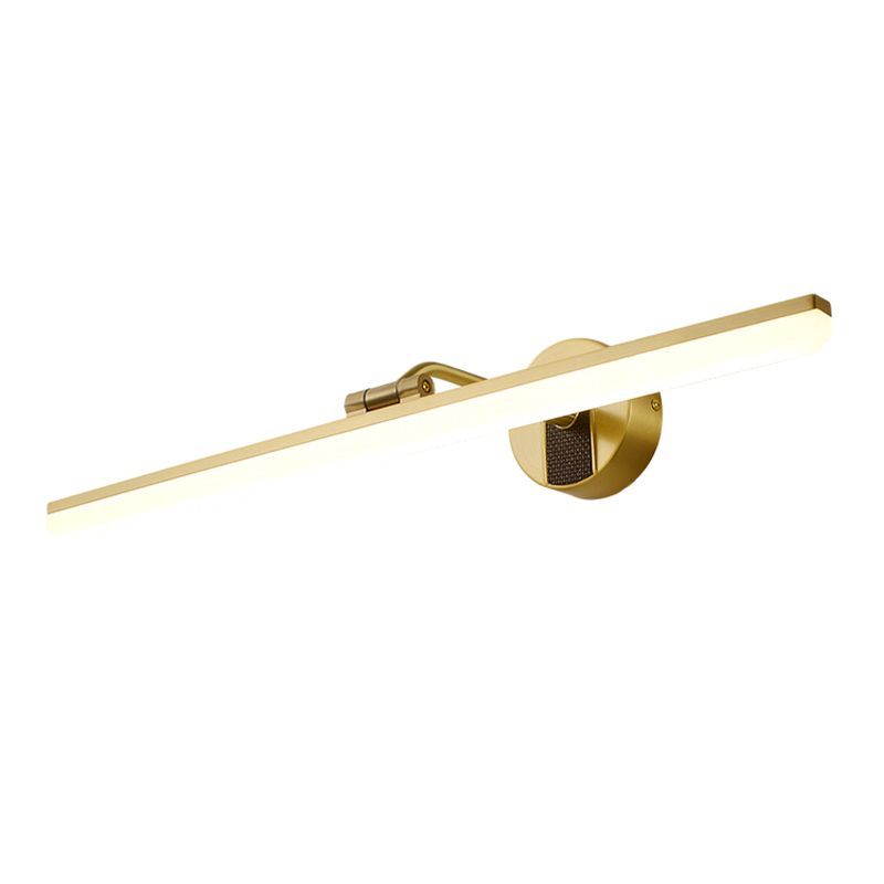 Metal Linear Shape Wall Light Modern Style 1 Light Mirror Wall Mount Light