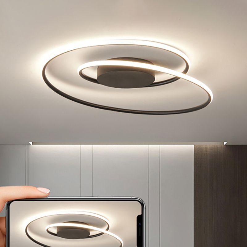 Lámpara de techo de línea LED con montaje empotrado estilo modernista para sala de estar y comedor