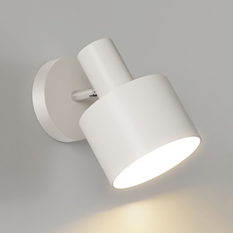 Single Polished Finish Contemporary Wall Mounted Sconce Metal Wall Light for Foyer