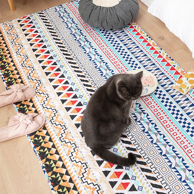 Comfort Western Rug Multi Colored Floral Printed Carpet Anti-Slip Pet Friendly Area Rug for Room