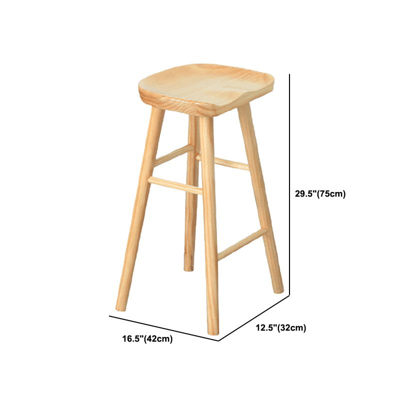 Luxury Rectangle Bar Table Set 1/2/4/5 Pieces Pine Wood Counter Table with Stools