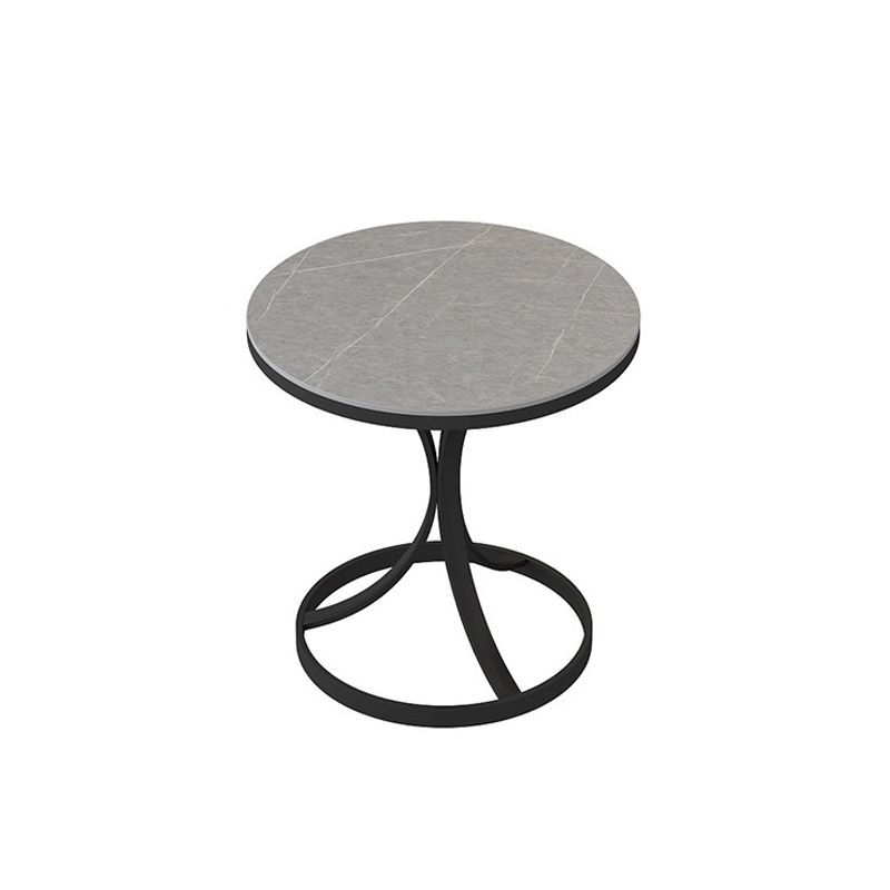 22" Tall Contemporary Round Side End Table Metal Pedestal Side Table