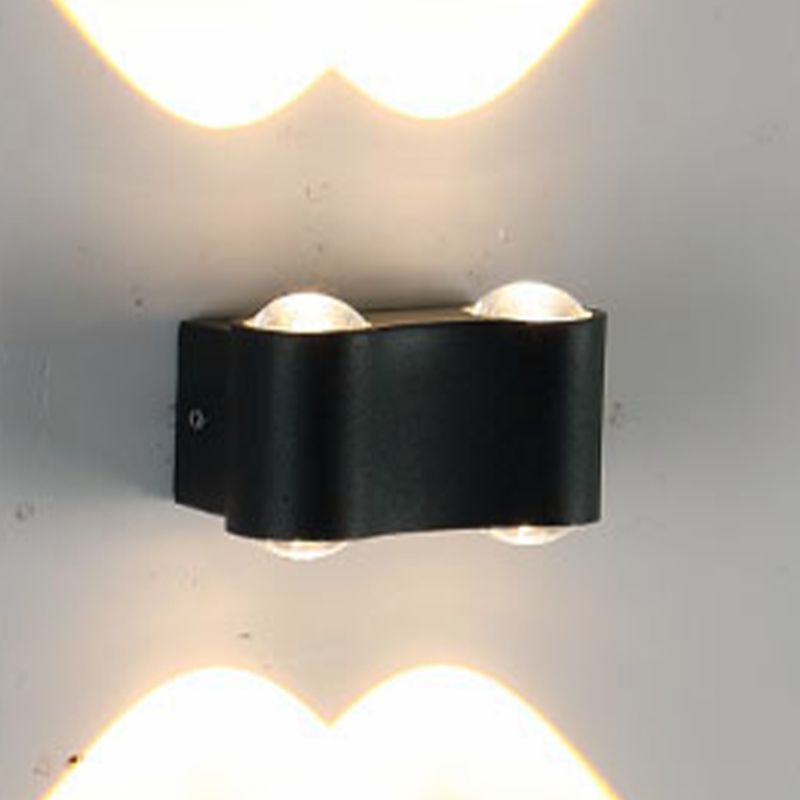 Contemporary Aluminum Wall Light 2.5" High Multi Light Wall Washer for Outdoors