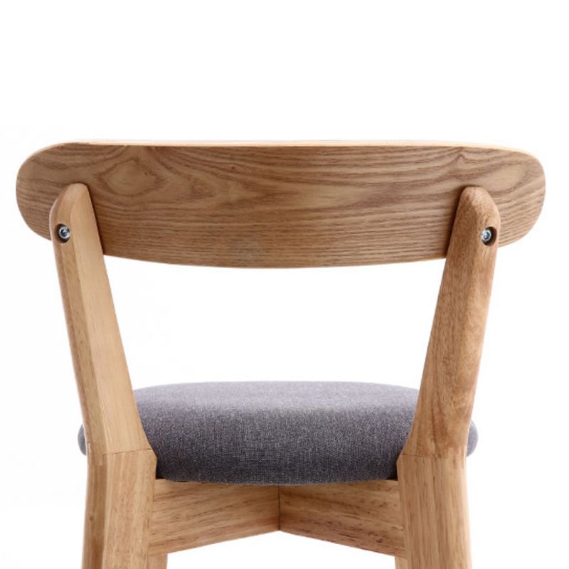 Scandinavian Matte Finish Leather Barstool Rubberwood Home Stool