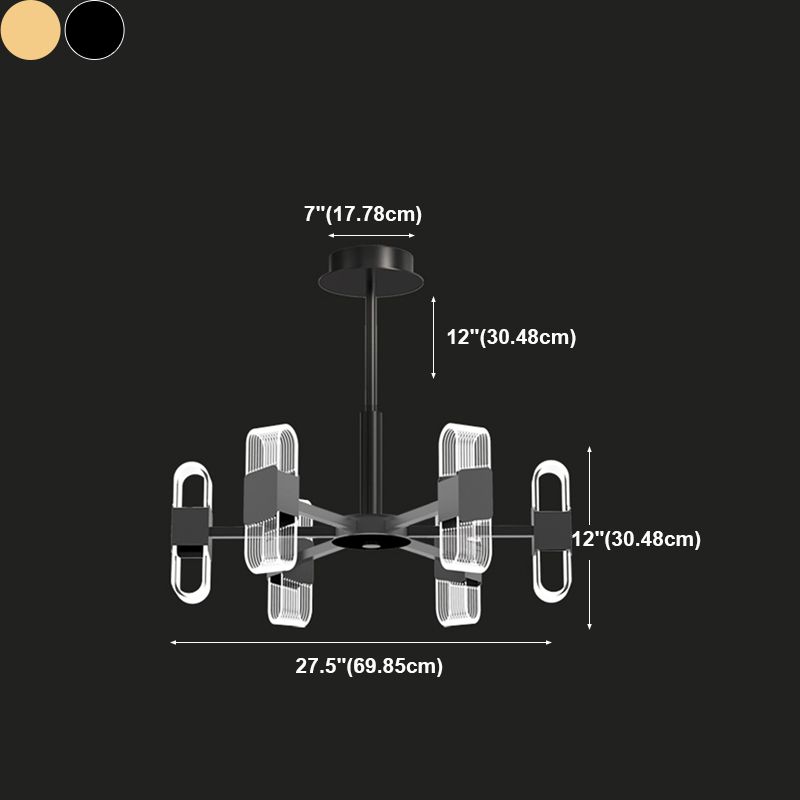 Living Room Modern Hanging Ceiling Lights Acrylic Sputnik Hanging Pendant Lamp