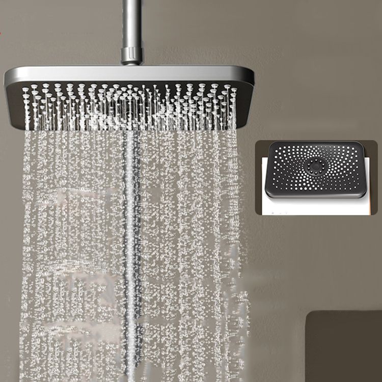 Contemporary Shower Head Combo Standard Spray Pattern Rectangle Large Shower Head