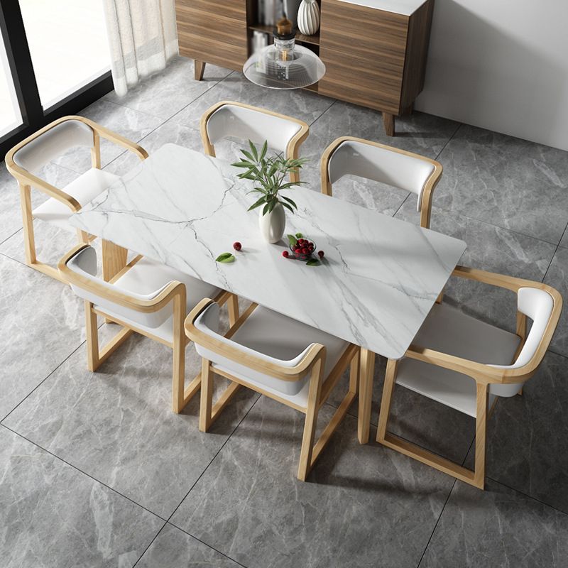 Silla escandinava de madera para comedor, cocina, sillón con respaldo abierto