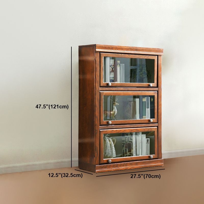 Holzkostenbuchbuch für zeitgenössische geschlossene Bücherregal mit Türen für das Heimbüro