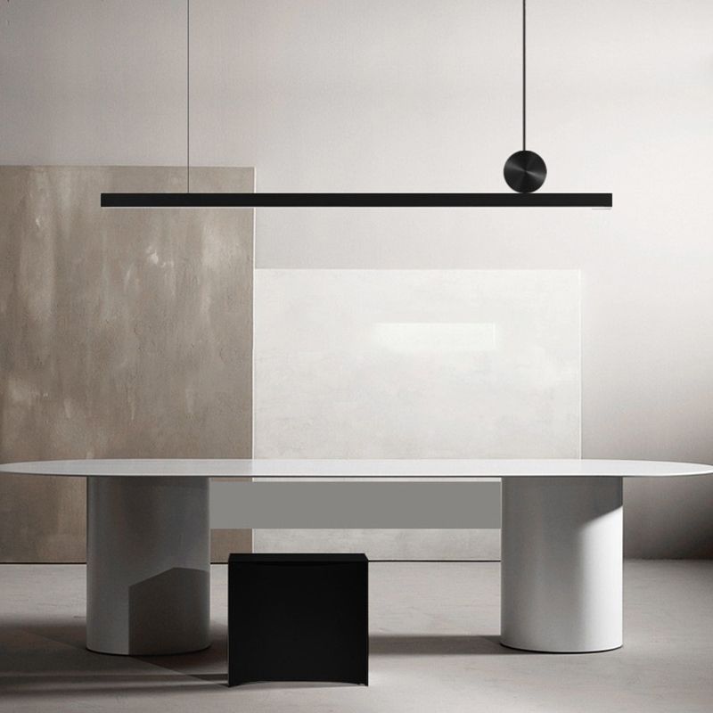 Linear Hanging Pendant Lights Contemporary Metal Chandelier Light Fixture