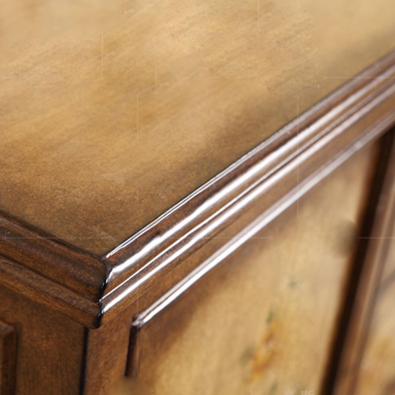 Traditional Storage Chest Manufactured Wood Storage Chest Dresser with 4 Drawers