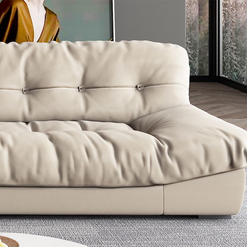 Contemporary Fabric Living Room Armless Tufted Split-Back Seating