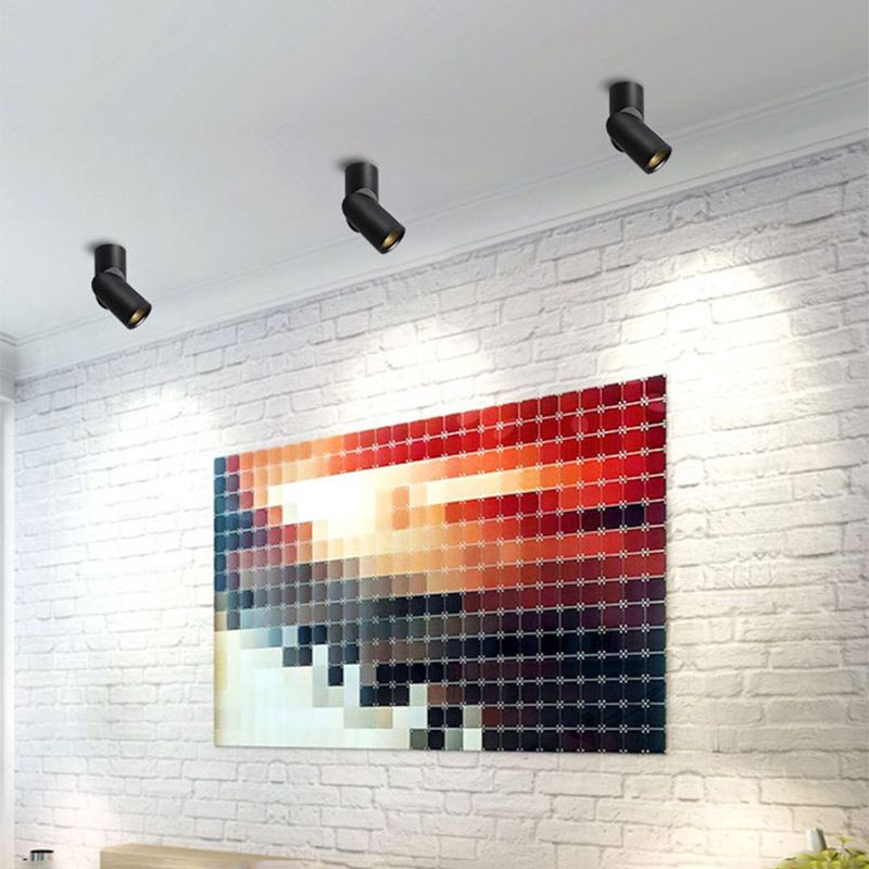 Spot encastré tubulaire en aluminium nordique pour salon, plafonnier LED