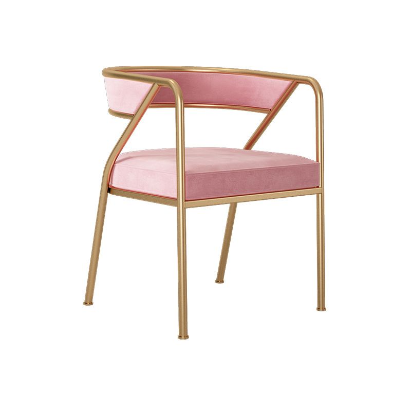 Dining Room Glam Chair Gold Legs Velvet Arm Chair with Upholstered